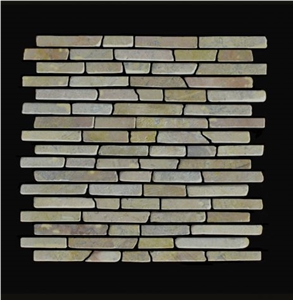Tumbled Yellow Marble Sticks Mosaic