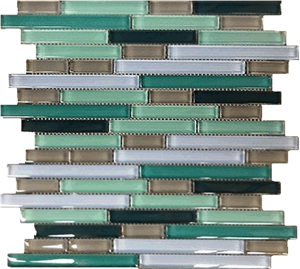 Fern Glass Mini Waterfal Glass Mosaic Fern Glass Mini Waterfal Glass Mosaic