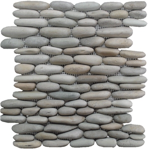 Green Marble Stack Pebble Mosaic Green Marble Stack Pebble Mosaic
