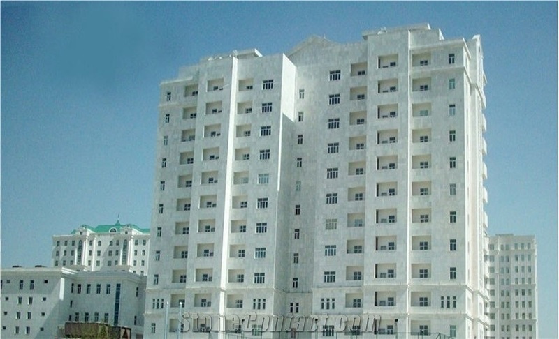 Bianco Sivec Marble Facade - Ashgabat the White City,Turkmenistan Project