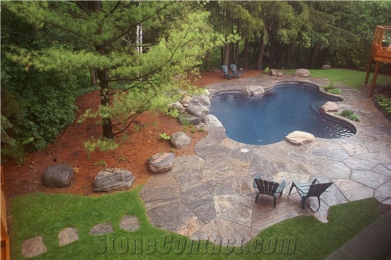 Muskoka Stone Pool Terrace Flagstone Pavement