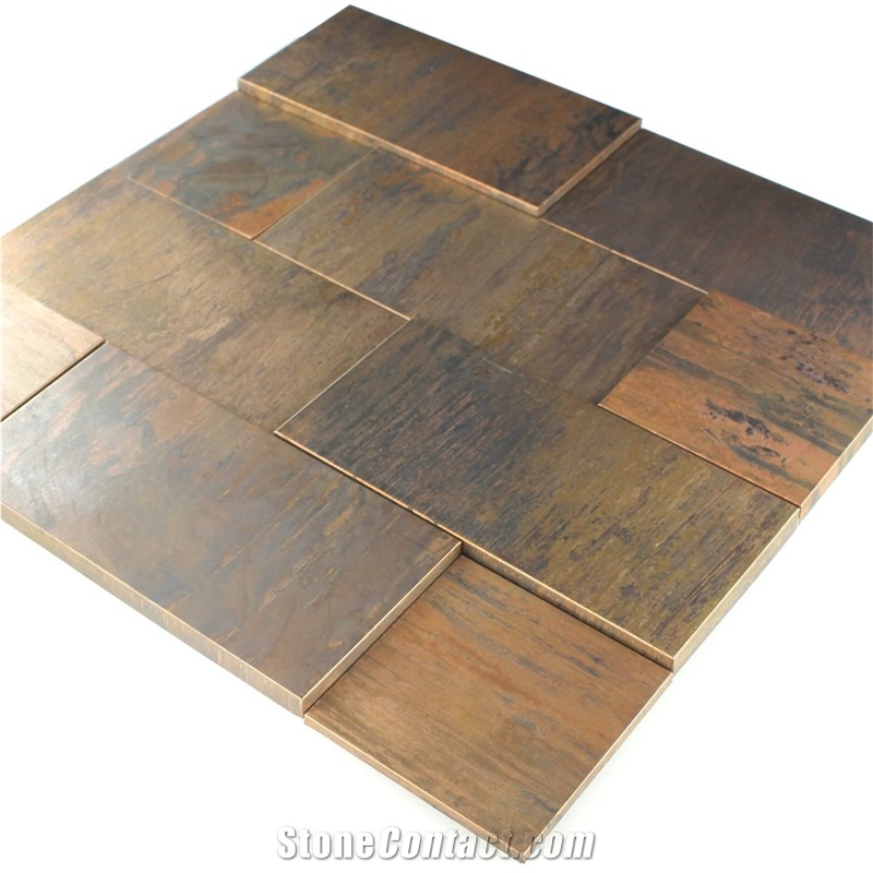 3d Design Copper Mosaic Tile