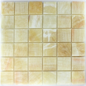 Elegance Gold Onyx Mosaic Tiles 48x48x8mm