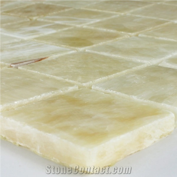 Elegance Gold Onyx Mosaic Tiles 48x48x8mm