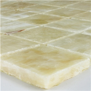 Elegance Gold Onyx Mosaic Tiles 48x48x8mm