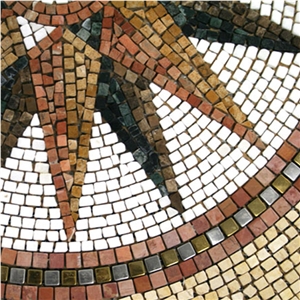 Marble Mosaic Floor Sole Model Rosettes
