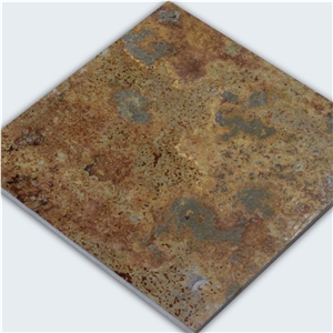 Multicolor Slate Floor Tiles Stained