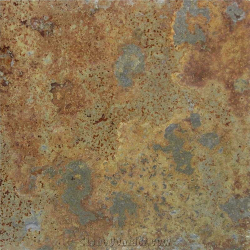 Multicolor Slate Floor Tiles Stained