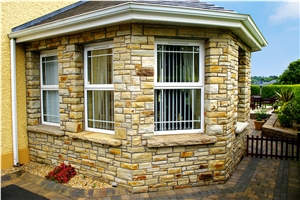 Brown Quartzite with Tinted Mint Window Cills