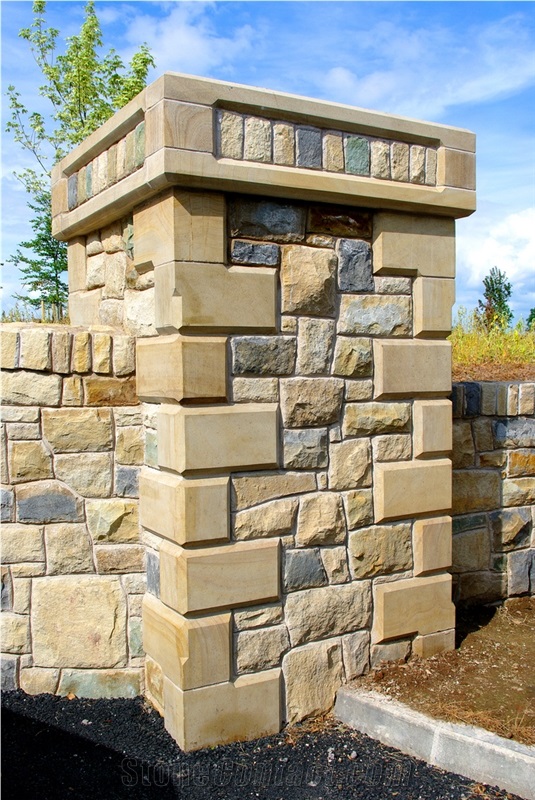 Donegal Sandstone Quoins and Pillar Cap
