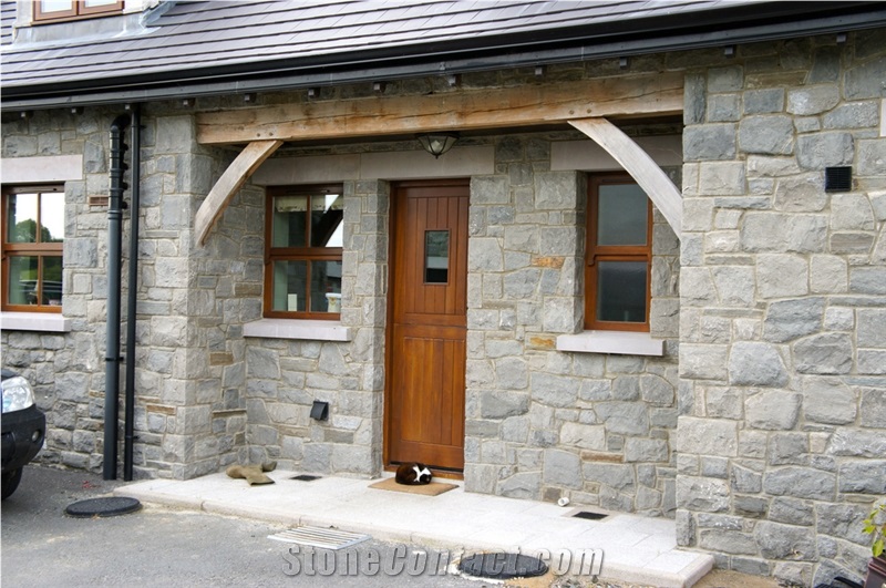 Grey Armagh Limestone with Brown Armagh Limestone Cills and Lintels