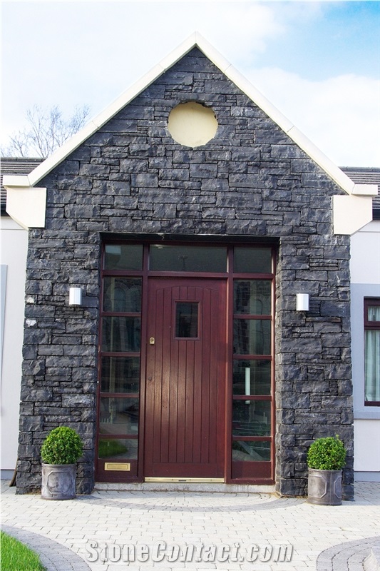 Longford Limestone Rock Face Walling and Name Tag