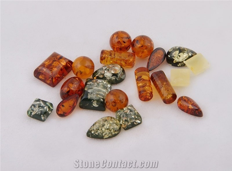 Rough Amber Pebble Stones
