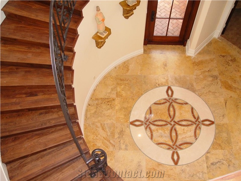 Yellow Travertine Floor Tile