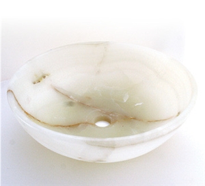 Baja White Onyx Round Sink