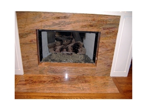 Multicolor Marble Fireplace