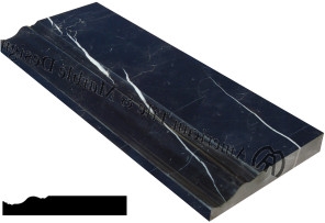 Polished Negro Marquina Marble Molding