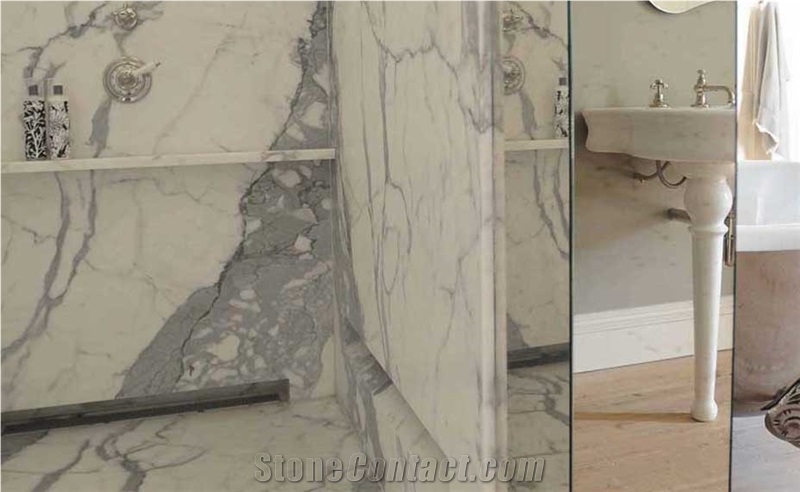 Statuary Marble Bathroom Design