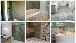 Ocean Green Pebble Mosaic
