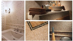 Polished Travertine Mosaic