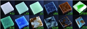 Jade Glass Artificial Onyx Stone Sample