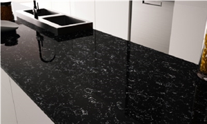 Portoro Quartz Stone Kitchen Countertop