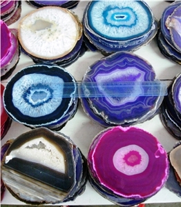 Agathe Slabs Mix 100mm, Semi Precious