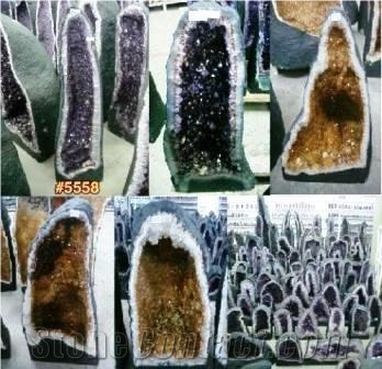 Amethyst Citrine Chapels Semi Precious Stones