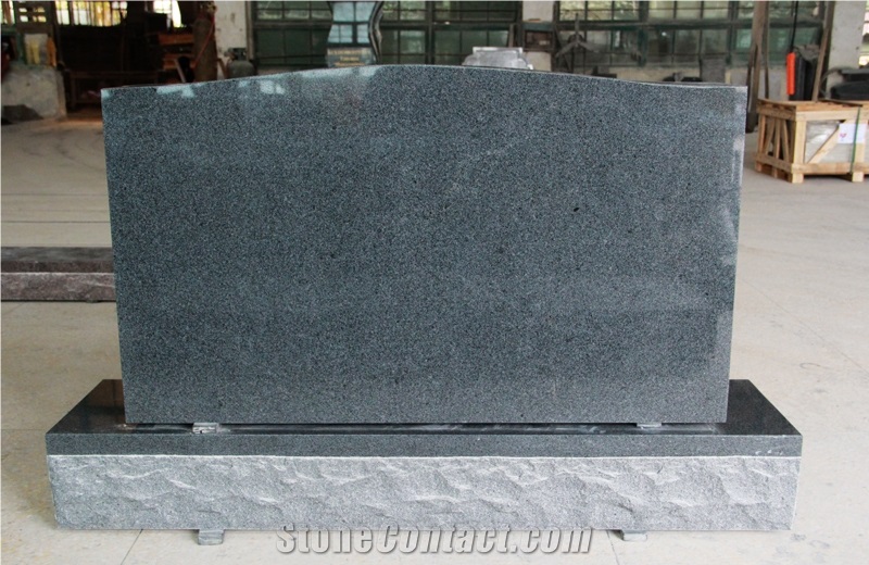 Dark Gray G654 Americal Upright Die and Base Monument