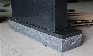 Dark Gray G654 Americal Upright Die and Base Monument