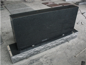 Dark Gray G654 Americal Upright Die and Base Monument