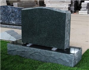Evergreen Granite American Upright Die and Base Monument Evergreen Granite American Upright Die and Base Monument