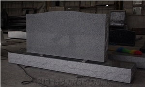 Light Gray G633 American Upright Die and Base Monument