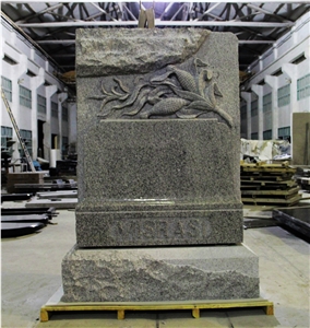 Sierra Gray G603 American Upright Carved Monument