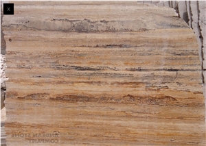 Peruvian Tobacco Travertine Vein Cut Slabs, Peru Brown Travertine Peruvian Tobacco Travertine Vein Cut Slabs, Peru Brown Travertine