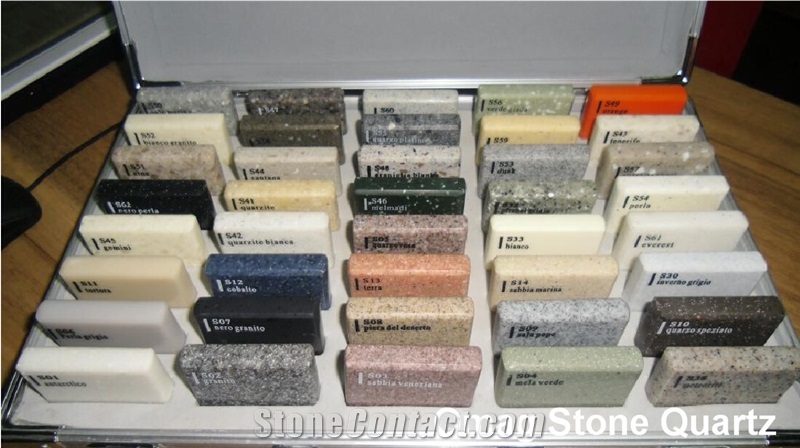 Omag Acrylic Quartz Stone Solid Surface Sample Tiles