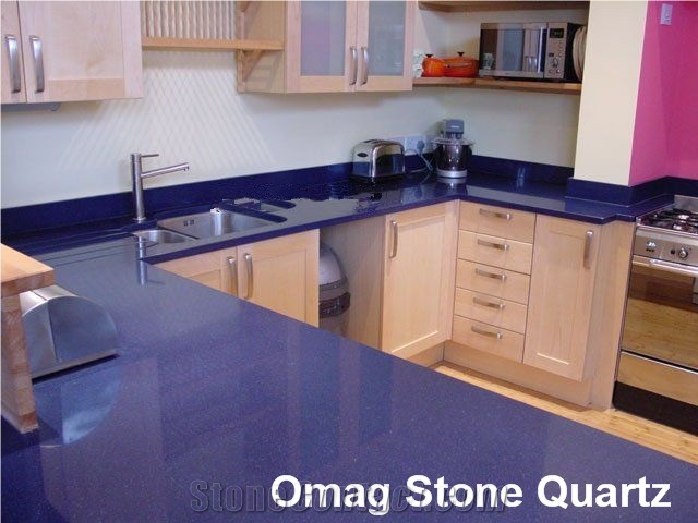 Omag Dark Blue Galaxy Star Kitchen Countertops