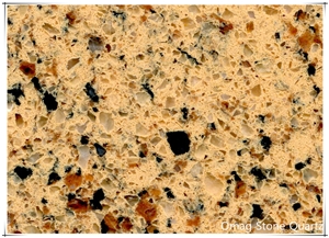 Omag Desert Brown Galaxy Quartz Stone Solid Surface Engineered Stone Tiles