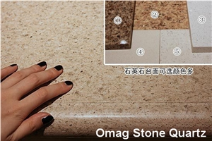 Omag Light Brown Quartz Stone/Engineered Stone Solid Surface Kitchen Countertops Omag Light Brown Quartz Stone/Engineered Stone Solid Surface Kitchen Countertops
