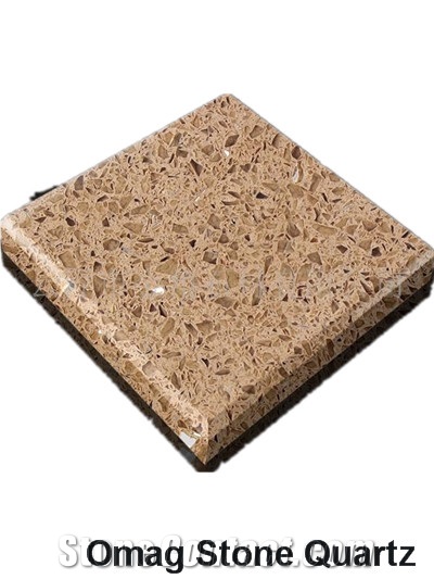 Omag Light Brown Quartz Stone/Engineered Stone Solid Surface Kitchen Countertops