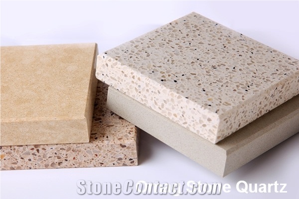 Omag Light Brown Quartz Stone/Engineered Stone Solid Surface Kitchen Countertops