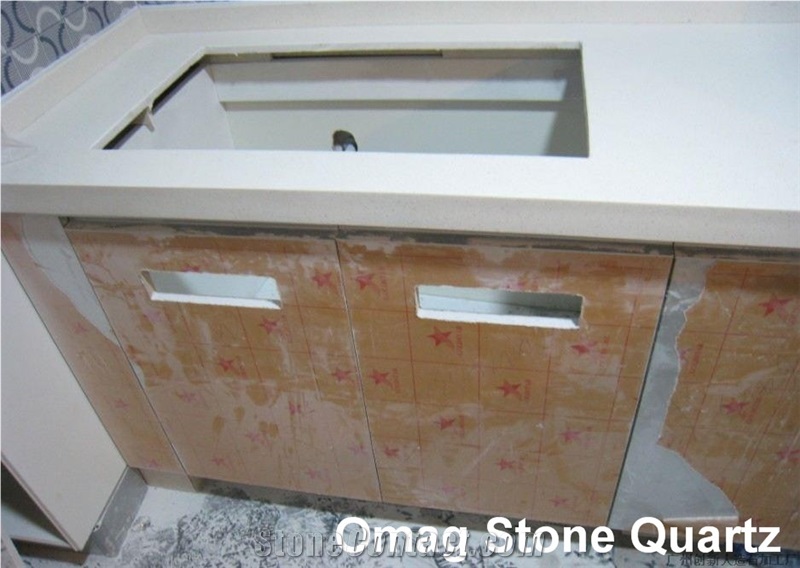 Omag Quartz Engineered Stone Bathroom Tops/Vanity Tops