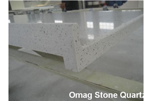 Omag White Galaxy Quartz Stone Kitchen Countertop/Engineered Stone Tops