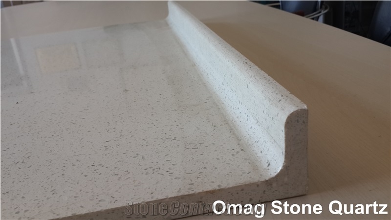 Omag White Galaxy Quartz Stone Kitchen Countertop/Engineered Stone Tops