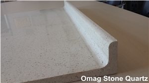Omag White Galaxy Quartz Stone Kitchen Countertop/Engineered Stone Tops