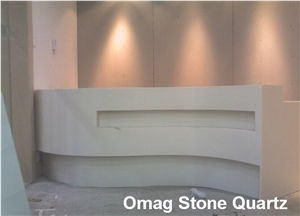 Omag White Quartz Stone Reception Countertops/Office Reception Desk Omag White Quartz Stone Reception Countertops/Office Reception Desk