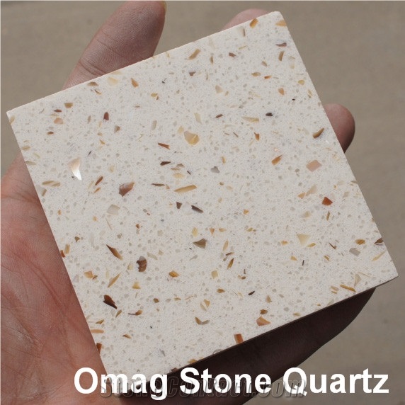 Omag Yellew Galaxy Quartz Stone/Engineered Stone Soliud Surface Kitchen Countertops/Worktops