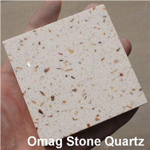 Omag Yellew Galaxy Quartz Stone/Engineered Stone Soliud Surface Kitchen Countertops/Worktops