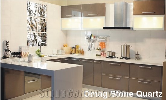 Omag Yellew Galaxy Quartz Stone/Engineered Stone Soliud Surface Kitchen Countertops/Worktops