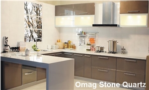 Omag Yellew Galaxy Quartz Stone/Engineered Stone Soliud Surface Kitchen Countertops/Worktops